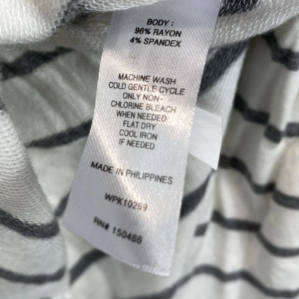 Market & Spruce super soft tee long sleeve 2X gray/white nautical stripe preppy - Picture 8 of 8